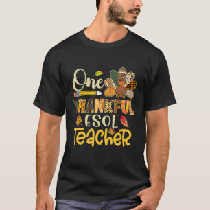 T-shirt Un enseignant d'Esol reconnaissant dinde léopard d