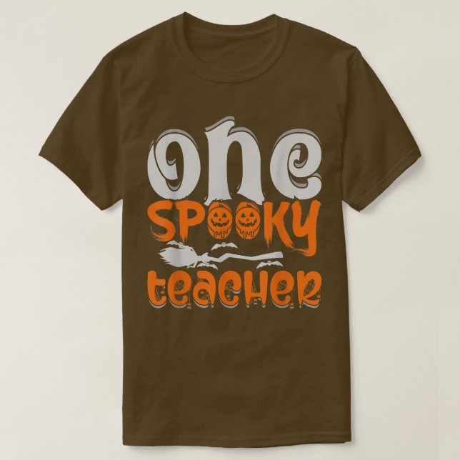 T-shirt Un enseignant Éffrayant enseignant Halloween (Design devant)