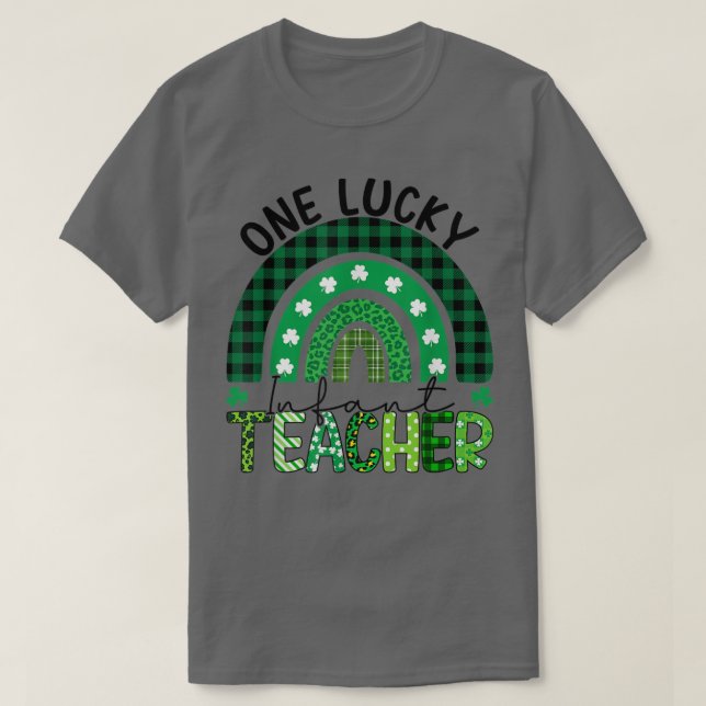 T-shirt Un Enseignant Enfant Lucky Rainbow Jour de la Sain (Design devant)