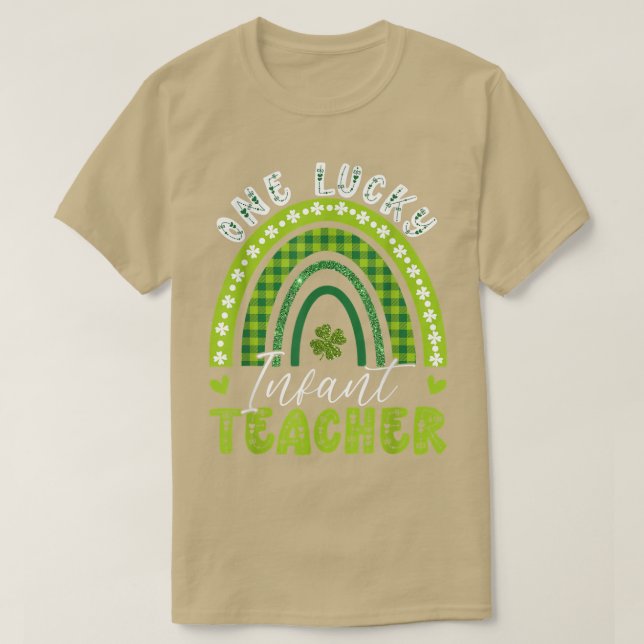 T-shirt Un Enseignant Enfant Lucky Rainbow St Patrick Day  (Design devant)
