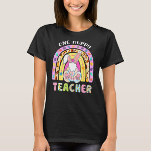 T-shirt Un Enseignant Hoppy Pâques Rainbow Joyeux jour de