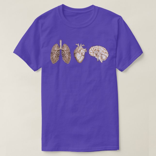 T-shirt Un ensemble de poumons d'organes humains coeur et  (Design devant)