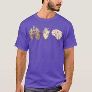 T-shirt Un ensemble de poumons d'organes humains coeur et