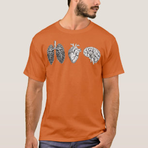 T-shirt Un ensemble de poumons d'organes humains coeur et