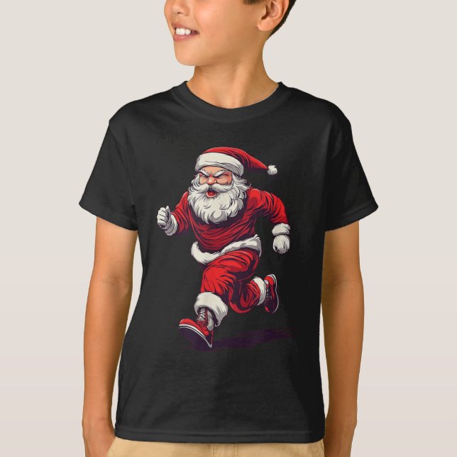 T-shirt Un Équipement De Père Noël Pour Jogging Et Xmas (Devant)