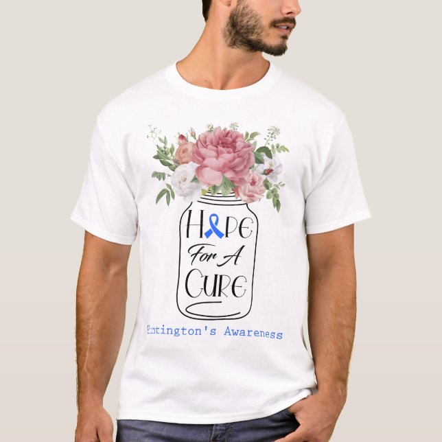 T-shirt Un espoir de fleurs pour une guérison de la maladi (Devant)