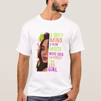 T-shirt Un Esprit Sale Un Épouvantable Mouth Leo Girl T-
