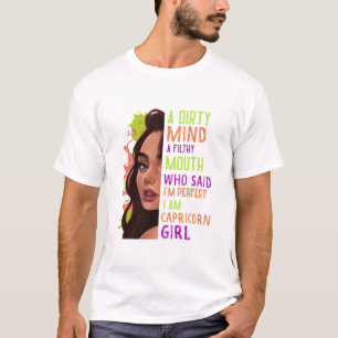 T-shirt Un Esprit Sale Une Bouche Masse Cabricorne Fille T