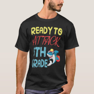 T-shirt Un Étudiant De Requin Revient À L'École Journée Pr