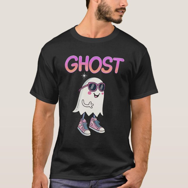 T-shirt Un fantôme éffrayant mais Cool (Devant)
