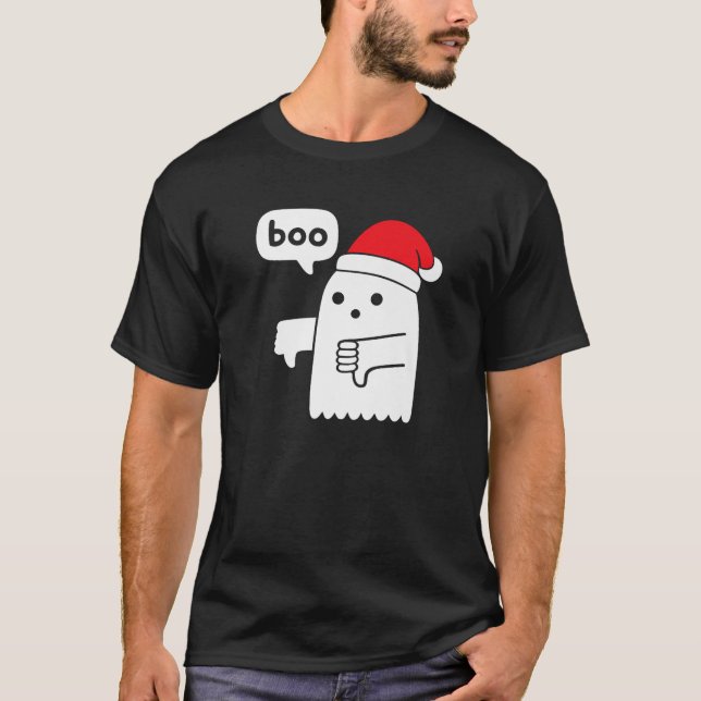 T-shirt Un fantôme qui crie sur père Noël Cla (Devant)