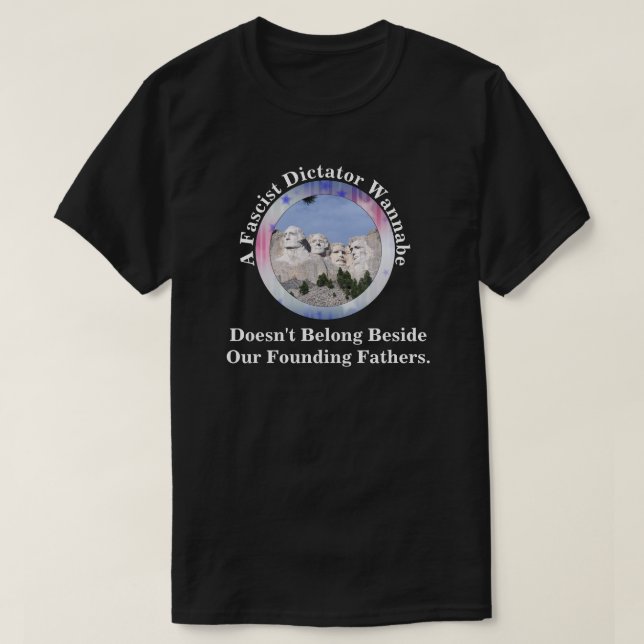 T-shirt Un fasciste n'appartient pas aux pères fondateurs (Design devant)