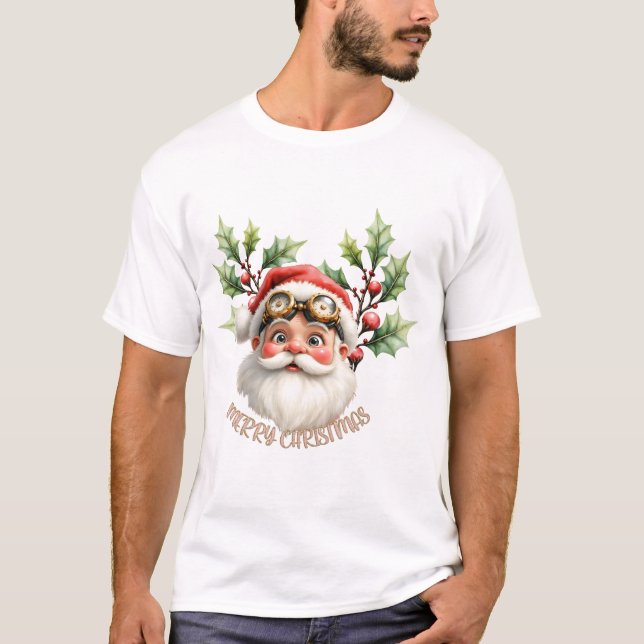 T-shirt Un faux steampunk père Noël (Devant)