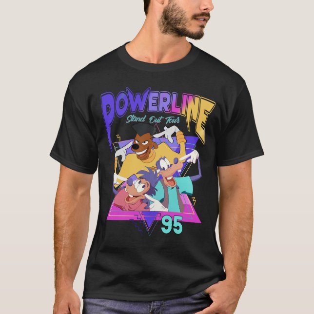 T-shirt Un Film de Goofy Powerline (Devant)