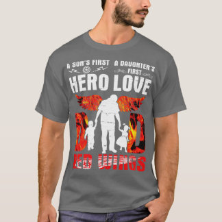 T-shirt Un Fils Premier Héros Une Fille Premier Amour Papa