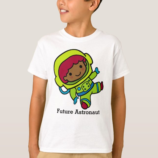 T-shirt Un futur astronaute en Spacesuit (Devant)