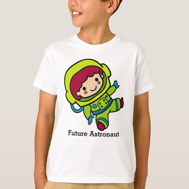 T-shirt Un futur astronaute en Spacesuit (Devant)