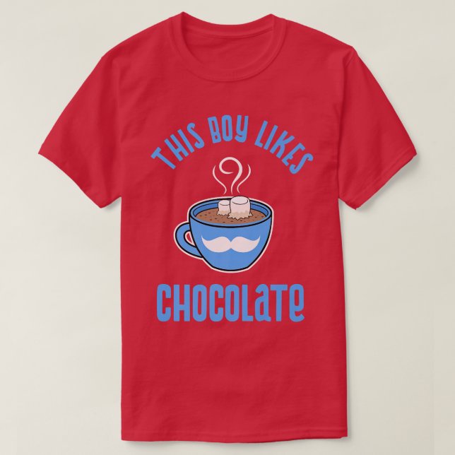 T-shirt Un Garçon Aime Le Chocolat Marshmallow Coca (Design devant)