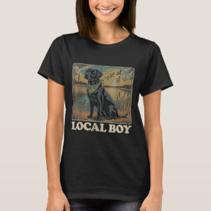 T-shirt Un garçon local Black Lab Chasse Chien Marais Scèn