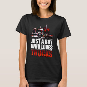 T-shirt un garçon qui aime Semi Truck super gros camion