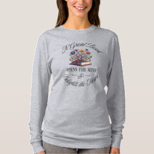 T-shirt Un grand livre ravit Floral Longsleeve