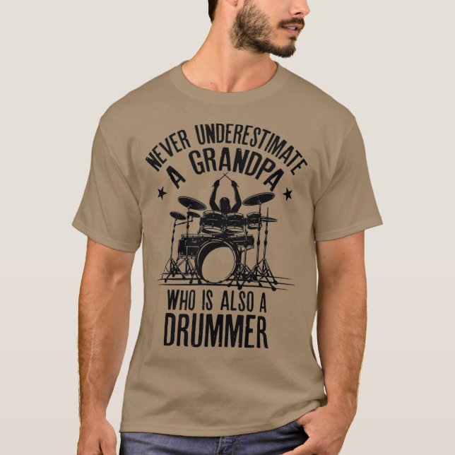 T-shirt Un Grand-Père Qui Est Aussi Un Drummer Citation Dr (Devant)