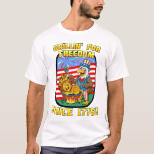 T-shirt Un grill en l'honneur de la liberté. 1776