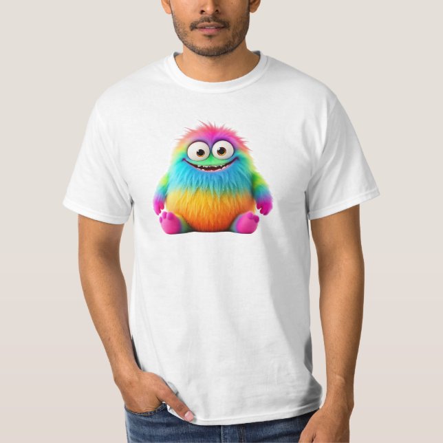 T-shirt Un gros monstre gentil tout poilu. (Devant)