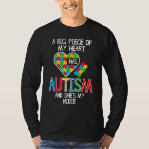 T-shirt Un Gros Morceau De Mon Coeur A Autisme La Sensibil