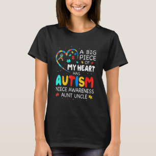 T-shirt Un Gros Morceau De Mon Coeur A Autisme La Sensibil
