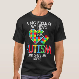 T-shirt Un Gros Morceau De Mon Coeur A Autisme La Sensibil