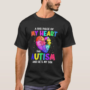 T-shirt Un Gros Morceau De Mon Coeur A L'Autisme