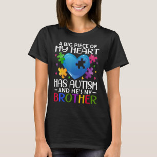 T-shirt Un Gros Morceau De Mon Coeur A L'Autisme Et C'Est