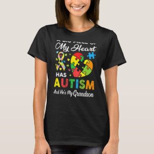 T-shirt Un gros morceau de mon coeur a l'autisme et c'est