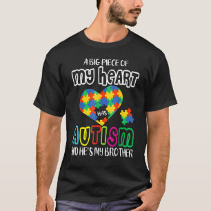 T-shirt Un gros morceau de mon coeur a l'autisme et c'est