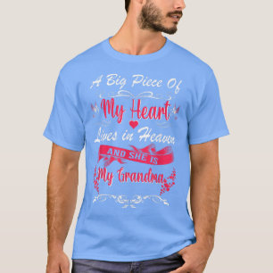 T-shirt Un Gros Morceau De Mon Coeur Vit Au Ciel Elle Est 