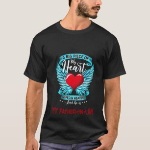 T-shirt Un Gros Morceau De Mon Coeur Vit Au Ciel Il Est Fa