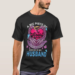 T-shirt Un Gros Morceau De Mon Coeur Vit Au Ciel Il Est Mo