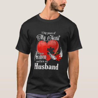 T-shirt Un Gros Morceau De Mon Coeur Vit Au Ciel Il Est Mo