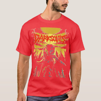 T-shirt Un groupe de metal Dark Souls rétro rétro