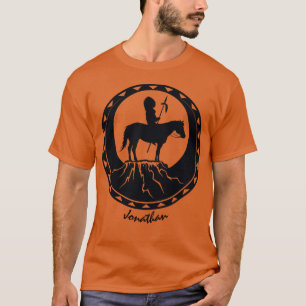 T-shirt Un guerrier amérindien à cheval
