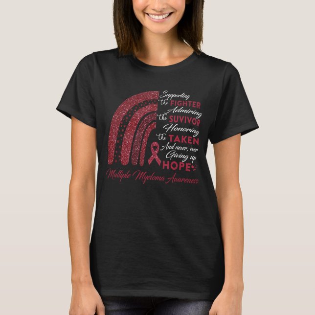 T-shirt Un guerrier myélome multiple qui soutient un comba (Devant)