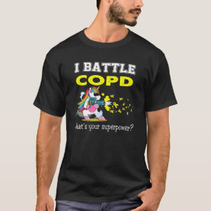 T-shirt Un guerrier Unicorne I Battle COPD
