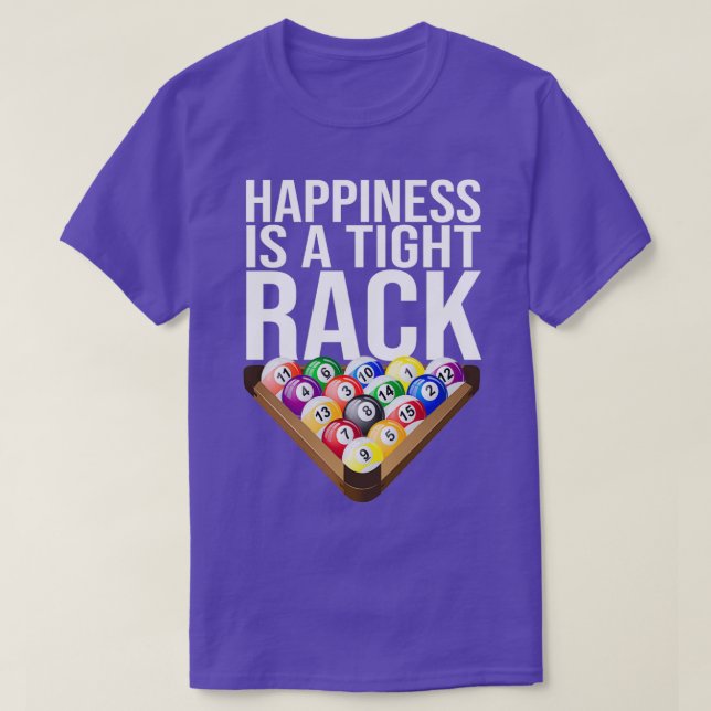 T-shirt Un Happiness Billard Ball Pool Stick Est Un Happin (Design devant)