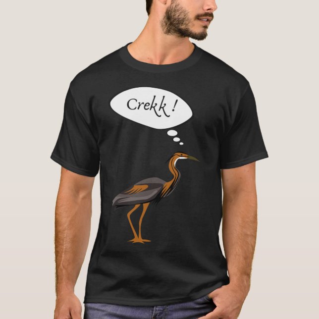 T-shirt Un Heron pourpre pensant aventure au puits (Devant)