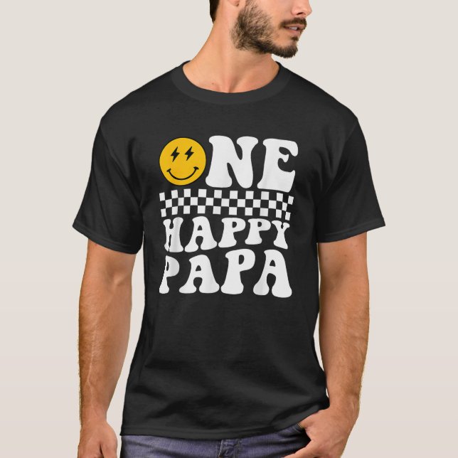T-shirt Un heureux Dude 1er anniversaire Un Cool Papa Fami (Devant)
