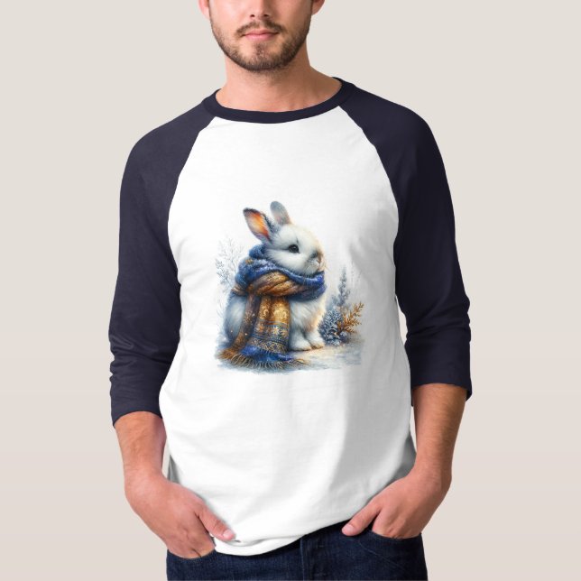 T-shirt Un Hiver Cosy Souhaite À Un Lapin Spécial (Devant)