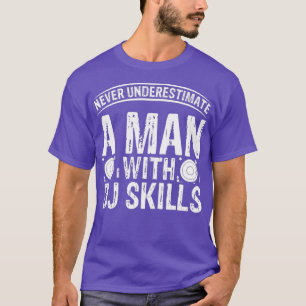 T-shirt Un Homme Avec Compétences DJ Drôle Jockey Disque P