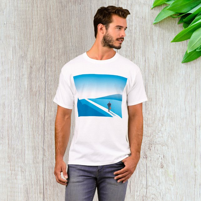 T-shirt Un Homme D'Affaires À La Recherche D'Un Chemin D'A (Créateur téléchargé)