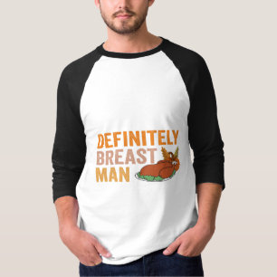 T-shirt Un homme du sein drôle Thanksgiving Turquie